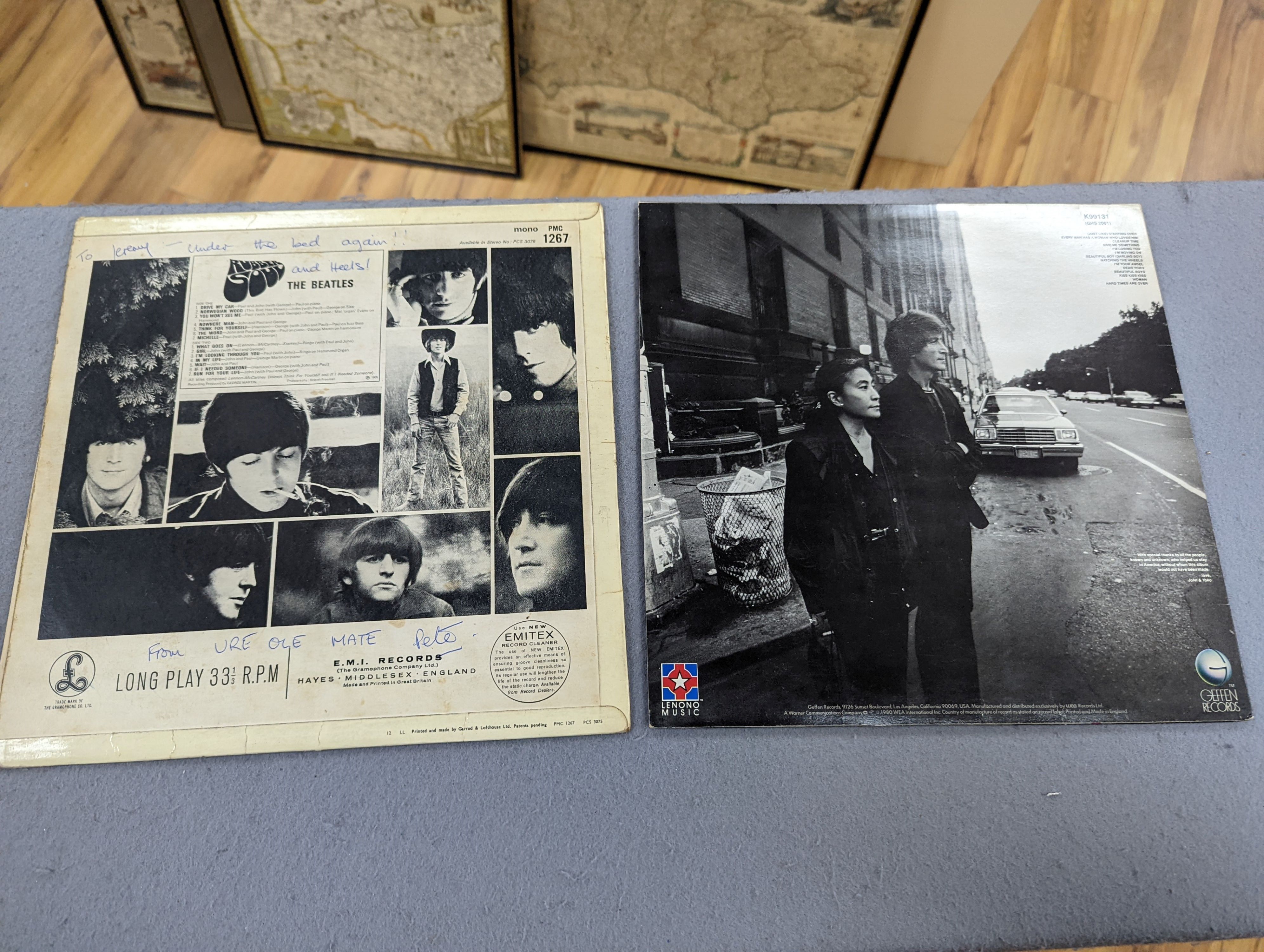 A group of Beatles and related vinyl LP's